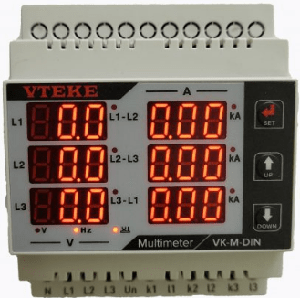 DIN Rail Mount Multimeter